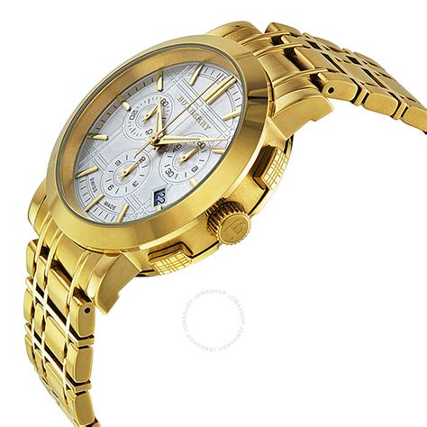 beautiful silver gold burberry watch.